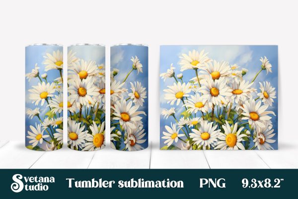 Daisy tumbler wrap | Flower tumbler For Discount
