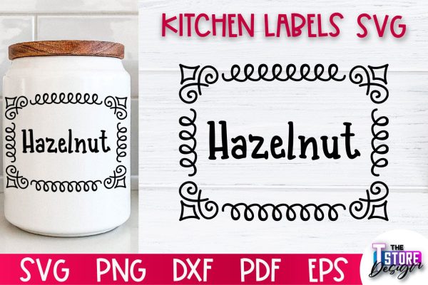Kitchen Labels SVG Design | Home Design SVG | Jar Labels v.1 Fashion
