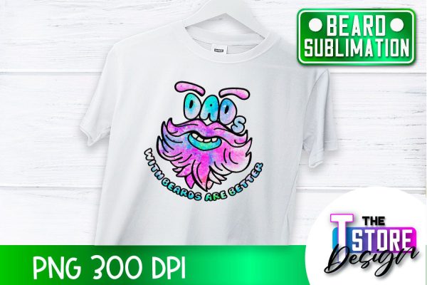 Beard Sublimation | Men Quotes | T-Shirt Design | PNG File Supply