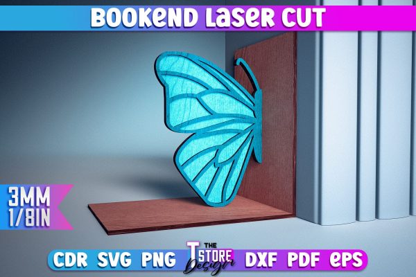 Bookend Laser Cut | Book Laser Cut Design | CNC Files For Sale