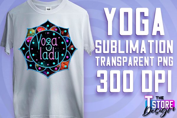 Yoga Sublimation | T-Shirt Design | PNG File v.1 Fashion