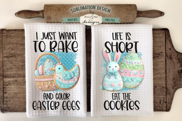 Cute Easter Cookies | Kitchen Towel Sublimation Designs Online Sale
