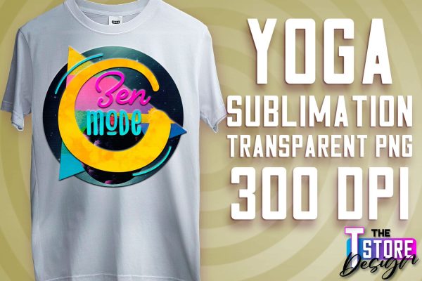 Yoga Sublimation | T-Shirt Design | PNG File v.2 Online now