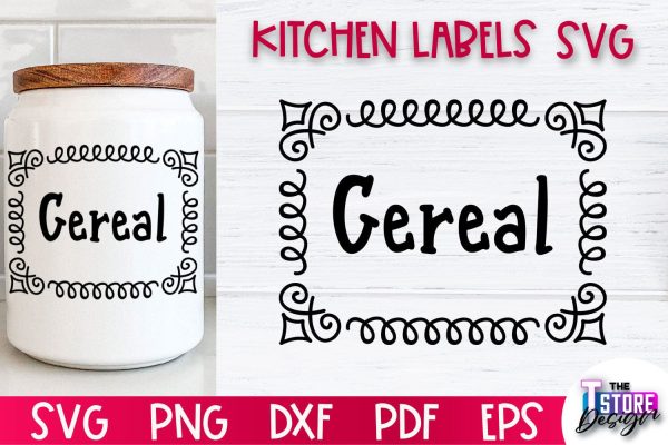 Kitchen Labels SVG Design | Home Design SVG | Jar Labels v.1 Online now