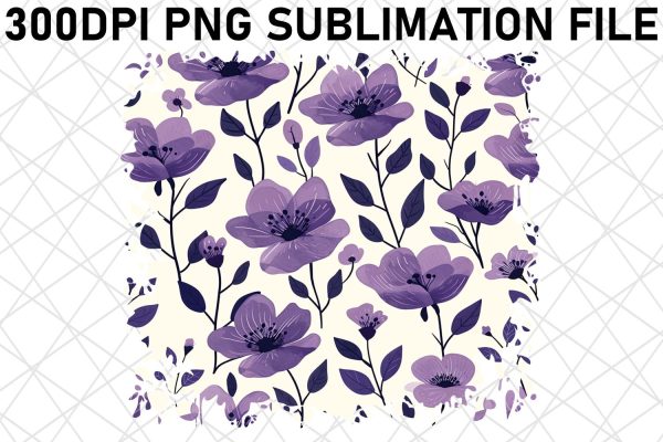 Vibrant Petal Sublimation Art, Flower Pattern PNG Design, Colorful Blossoms, Springtime Joy Fashion
