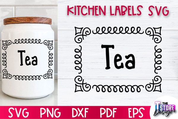 Kitchen Labels SVG Design | Home Design SVG | Jar Labels v.1 Discount