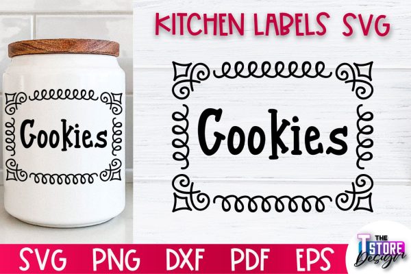 Kitchen Labels SVG Design | Home Design SVG | Jar Labels v.1 For Sale