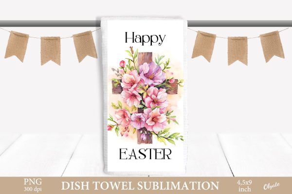 Cross Dish Towel Sublimation PNG. Earring Sublimation PNG Fashion