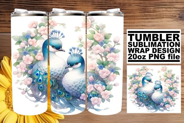 Vibrant Watercolor Bird Tumbler Wrap For Discount