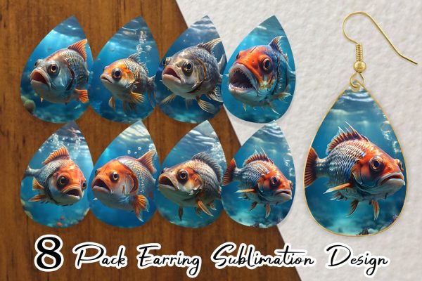 Earring Teardrop Deep Sea Fish Discount