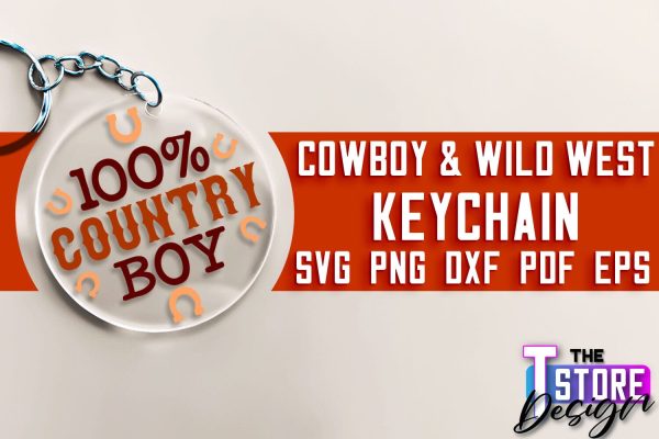 Cowboy & Wild West SVG | Keychain SVG | Cowboy Keychain Design Hot on Sale
