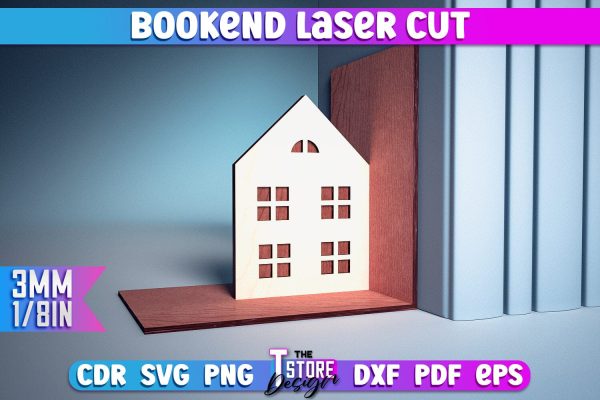 Bookend Laser Cut | Book Laser Cut Design | CNC Files For Cheap
