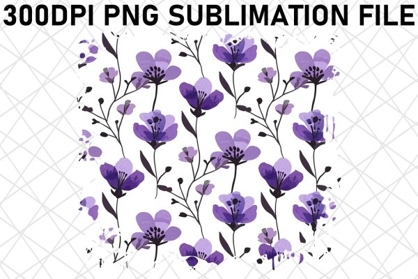 Whimsical Meadow Sublimation Pattern, Radiant Bloom PNG Design, Vibrant Petals, Garden Vibes Discount