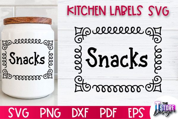 Kitchen Labels SVG Design | Home Design SVG | Jar Labels v.1 For Cheap
