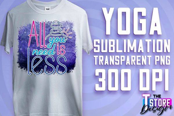 Yoga Sublimation | T-Shirt Design | PNG File v.1 Online Hot Sale
