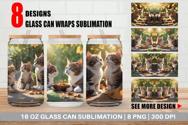 Glass Can Wrap Cat on Summer Online