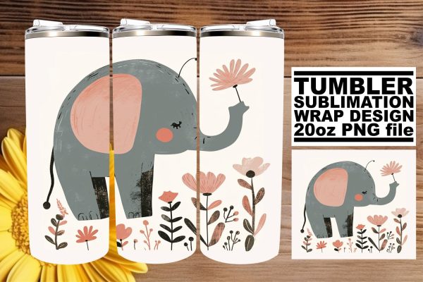 Charming Springtime Boho Wildlife Tumbler Wrap - 20oz Sublimation on Sale