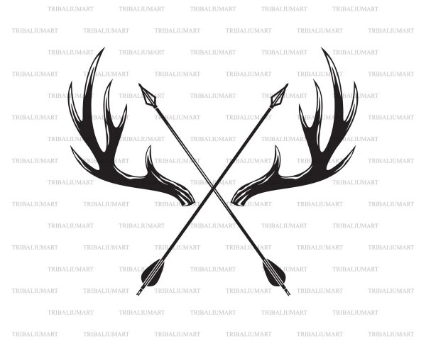 Deer antlers and crossed arrows Cheap