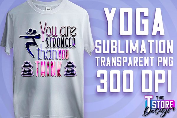 Yoga Sublimation | T-Shirt Design | PNG File v.1 Online