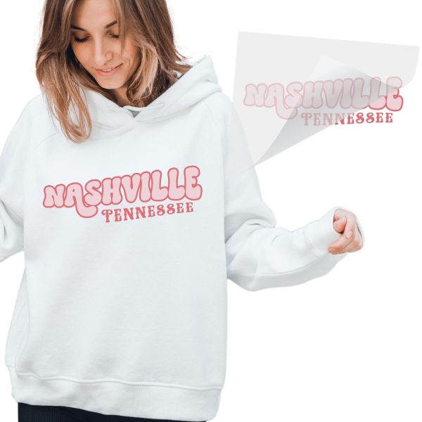Nashville TN Word Art DTF Transfer For Sale