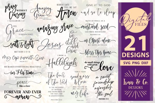 21 Christian SVG Bundle, Farmhouse Svg, Cricut Svg, Silhouette Designs, Digital Cut Files, SVG DXF PNG (99MAR24C) Hot on Sale