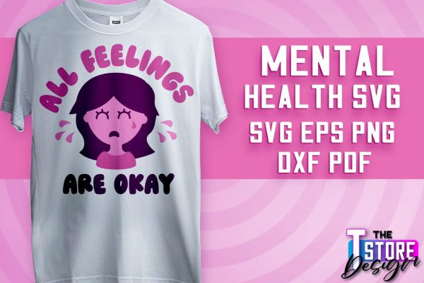 Mental Health SVG | Motivational Quotes Design | Funny SVG v.1 For Cheap