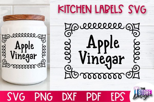 Kitchen Labels SVG Design | Home Design SVG | Jar Labels v.1 Online Sale