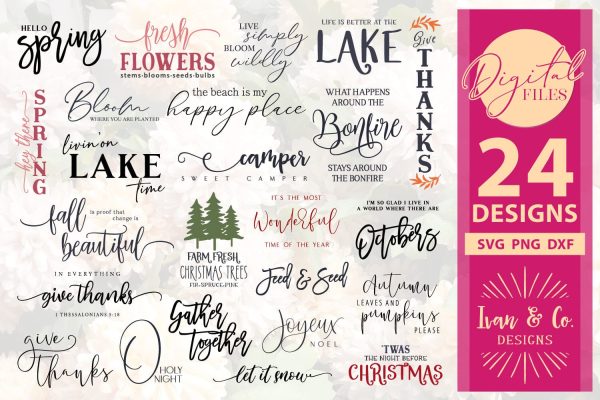 24 Four Seasons SVG Bundle, Spring Svg, Summer Svg, Fall Svg, Christmas Svg, Cricut Svg, Silhouette Designs, Digital Cut Files, SVG DXF PNG (99MAR24D) Online Hot Sale