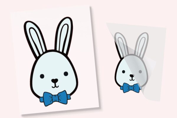 Bunny with Bowtie DTF Transfer Supply - Image 2