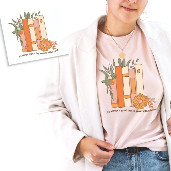 Grow With A Book DTF Transfer Online Hot Sale