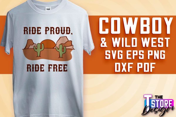 Cowboy & Wild West SVG | Western SVG Design | Cowboy T-Shirt Design on Sale
