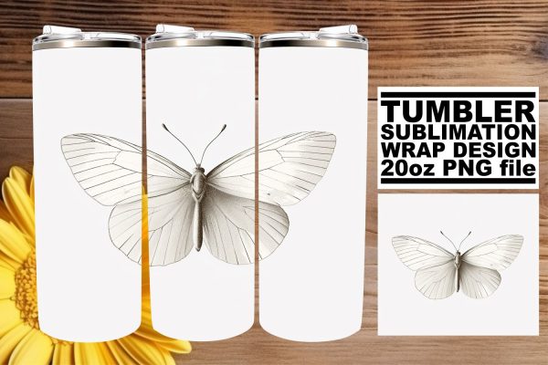 Radiant Spring: Butterfly Sublimation Wrap for 20oz Tumblers Online Hot Sale