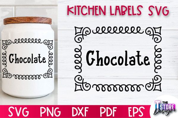 Kitchen Labels SVG Design | Home Design SVG | Jar Labels v.1 Supply