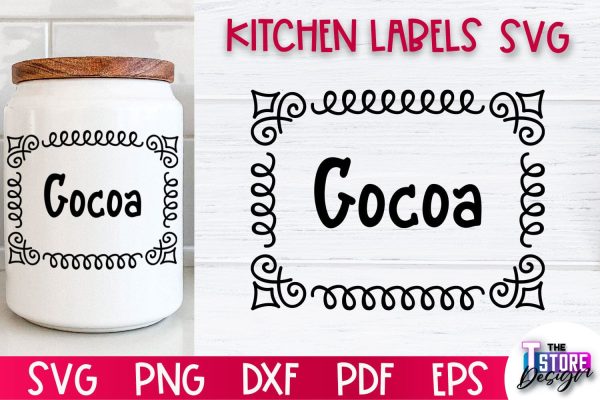 Kitchen Labels SVG Design | Home Design SVG | Jar Labels v.1 Online