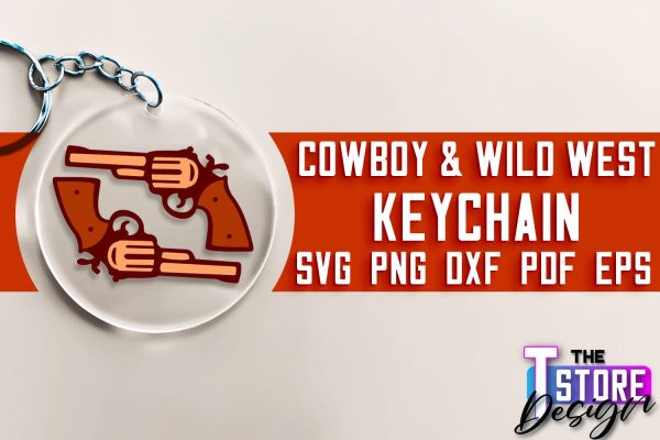 Cowboy & Wild West SVG | Keychain SVG | Cowboy Keychain Design Online
