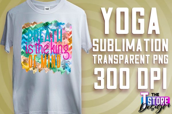 Yoga Sublimation | T-Shirt Design | PNG File v.2 For Cheap