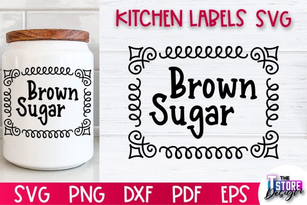 Kitchen Labels SVG Design | Home Design SVG | Jar Labels v.1 Online