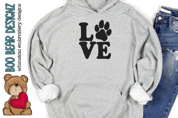 Love Dogs Embroidery design For Sale