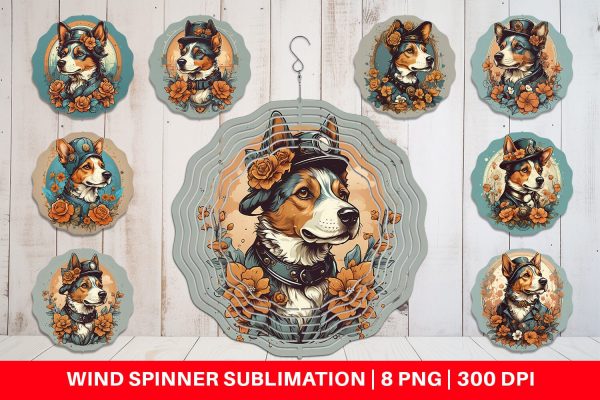 Wind Spinner Steampunk Dog Discount