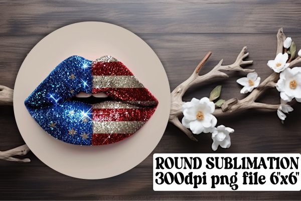 Stars and Stripes Lip Sublimation Trio For Sale
