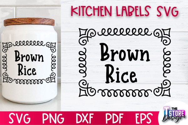 Kitchen Labels SVG Design | Home Design SVG | Jar Labels v.1 Online