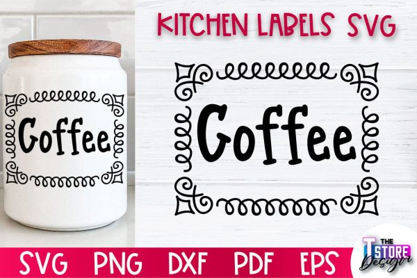 Kitchen Labels SVG Design | Home Design SVG | Jar Labels v.1 For Discount