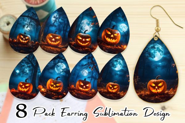 Earring Teardrop Halloween Jack-O-Lantern Online Hot Sale