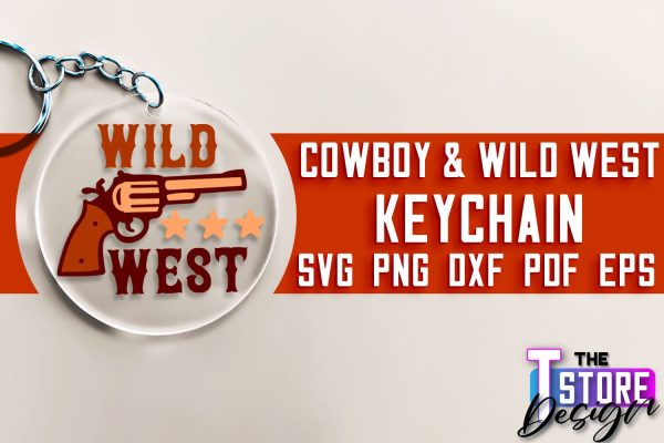 Cowboy & Wild West SVG | Keychain SVG | Cowboy Keychain Design Hot on Sale