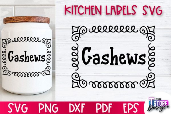 Kitchen Labels SVG Design | Home Design SVG | Jar Labels v.1 Supply