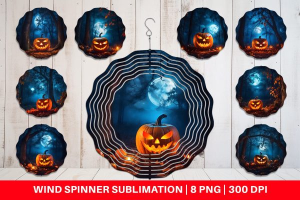 Wind Spinner Halloween Jack-O-Lantern For Discount