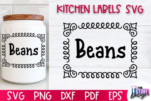 Kitchen Labels SVG Design | Home Design SVG | Jar Labels v.1 Sale