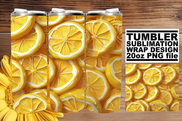 Vibrant Spring Fruits Tumbler Wrap Sublimation Art Sale