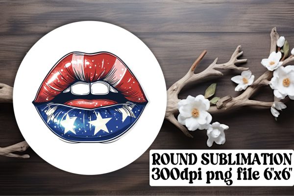 Patriotic Lip Designs Round & Coaster Collection Discount