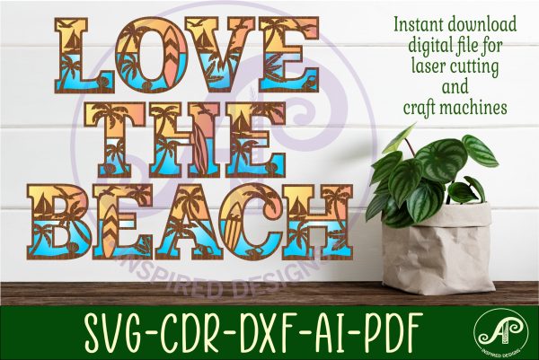 Beach theme alphabet set. 3layer 58 letters. Online